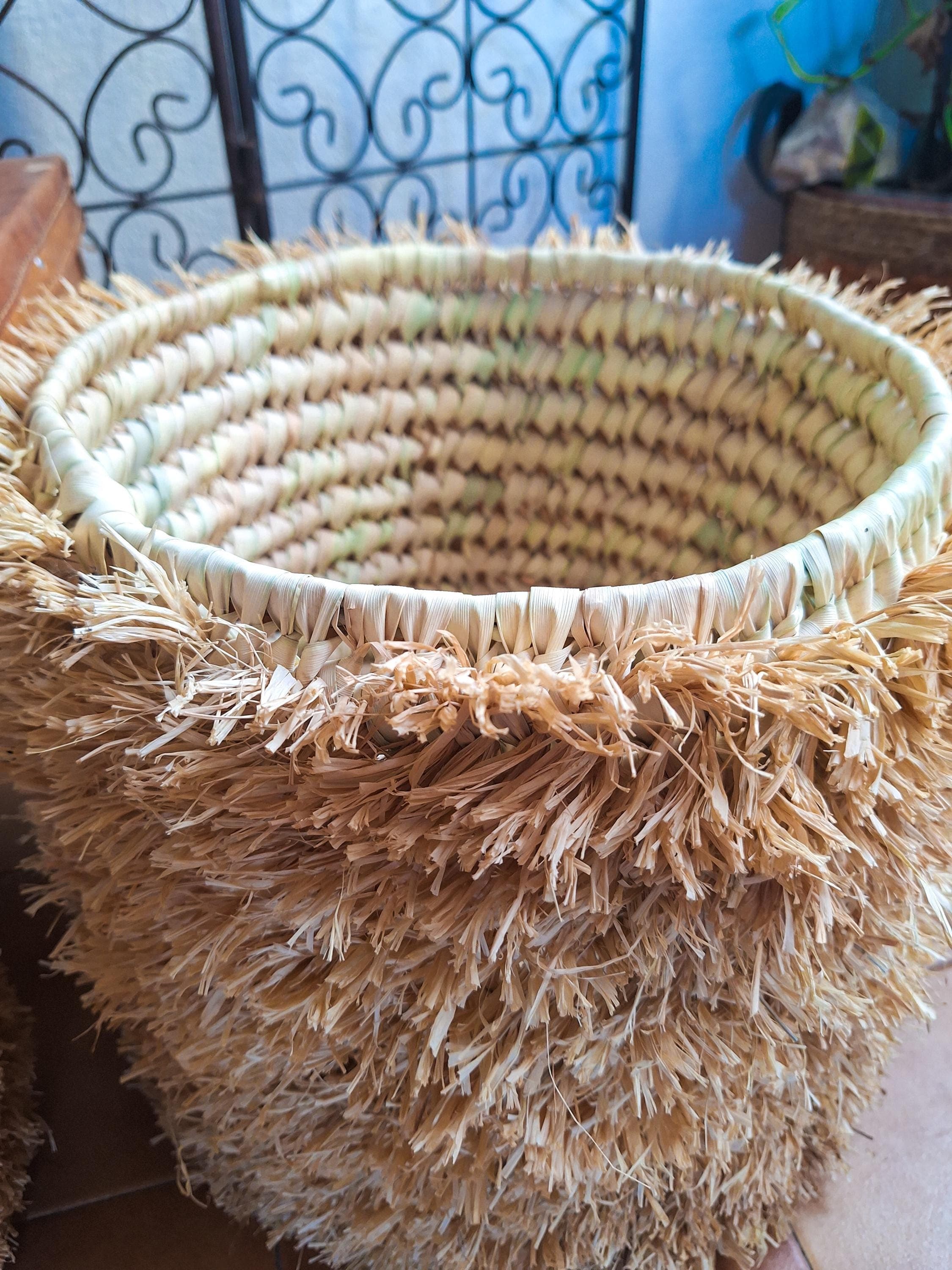 Lot de 3 paniers en osier naturel