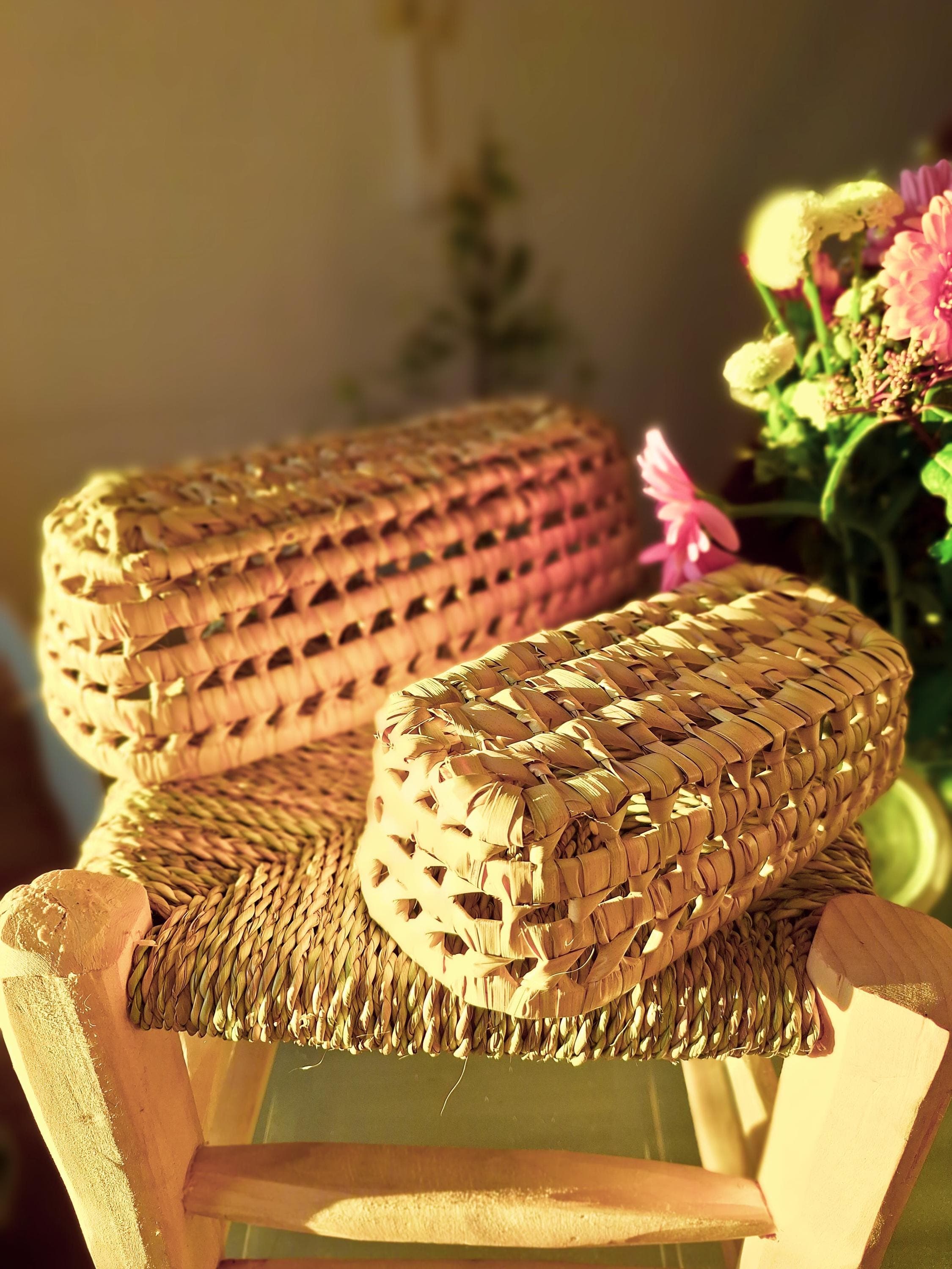 Panier tressé à la main