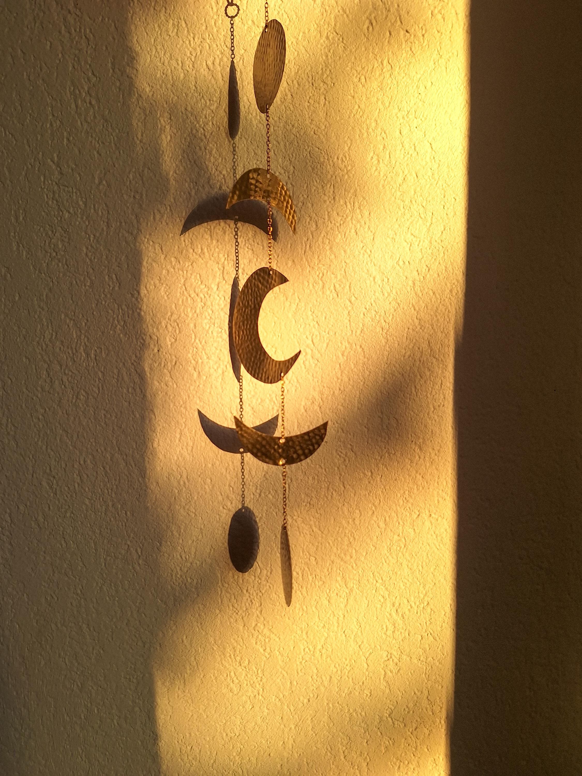 Décoration Murale Phases de Lune en Laiton