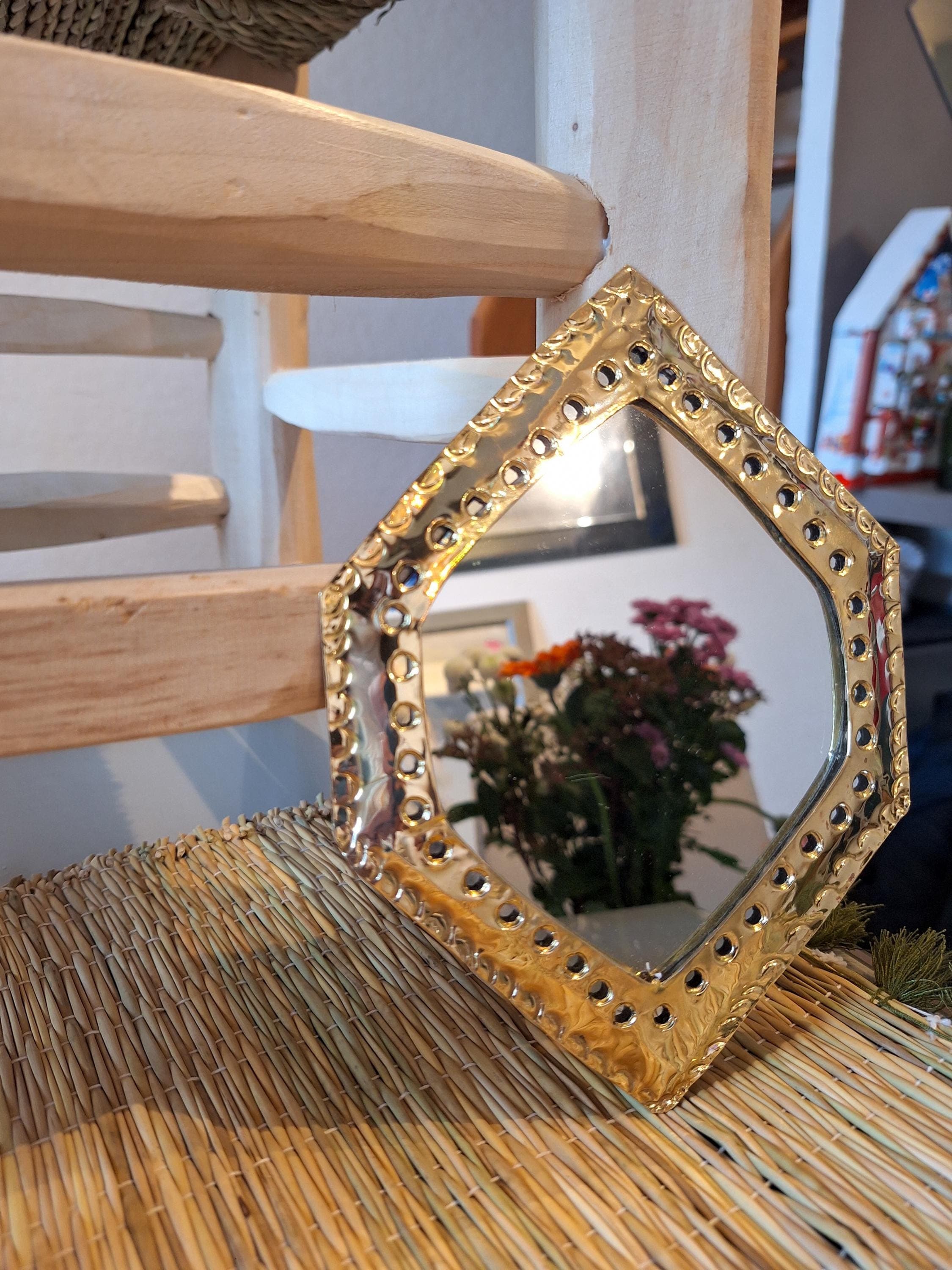 Lot de miroirs artisanaux marocains dorés