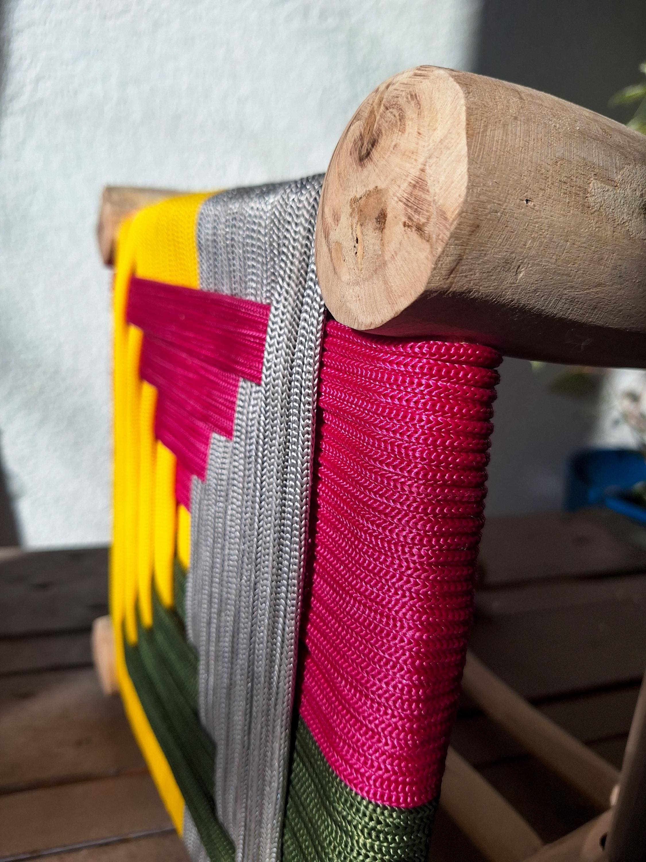 Tabouret Bohème Multicouleurs en Bois de Citronnier