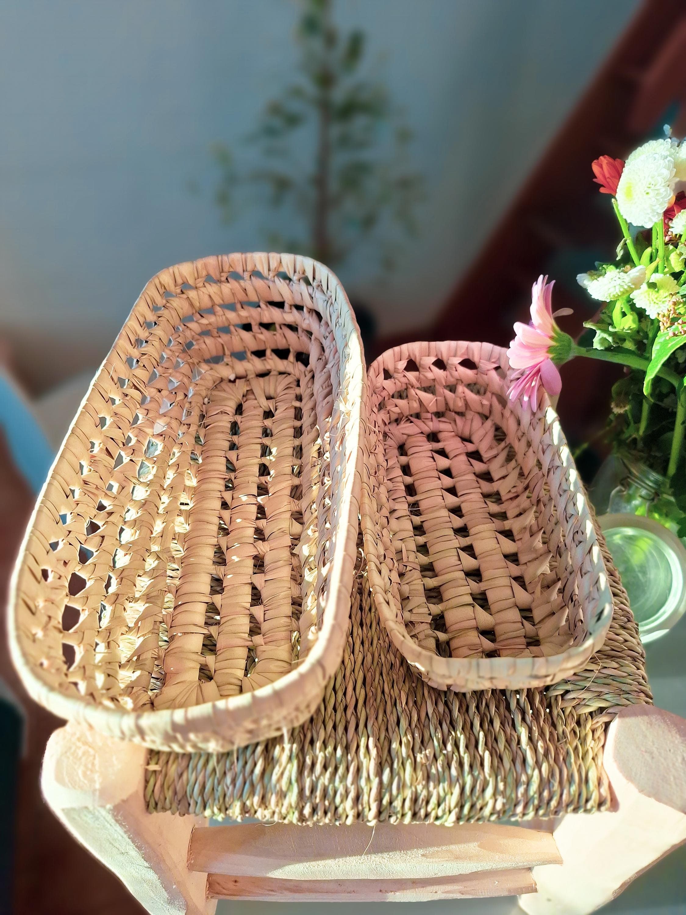 Panier tressé à la main