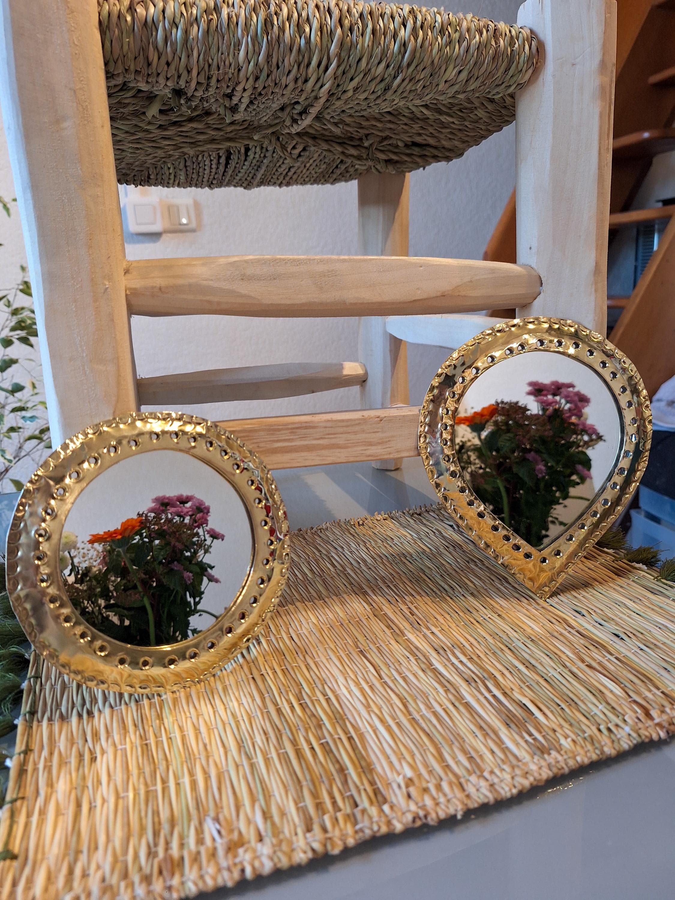 Lot de miroirs artisanaux marocains dorés