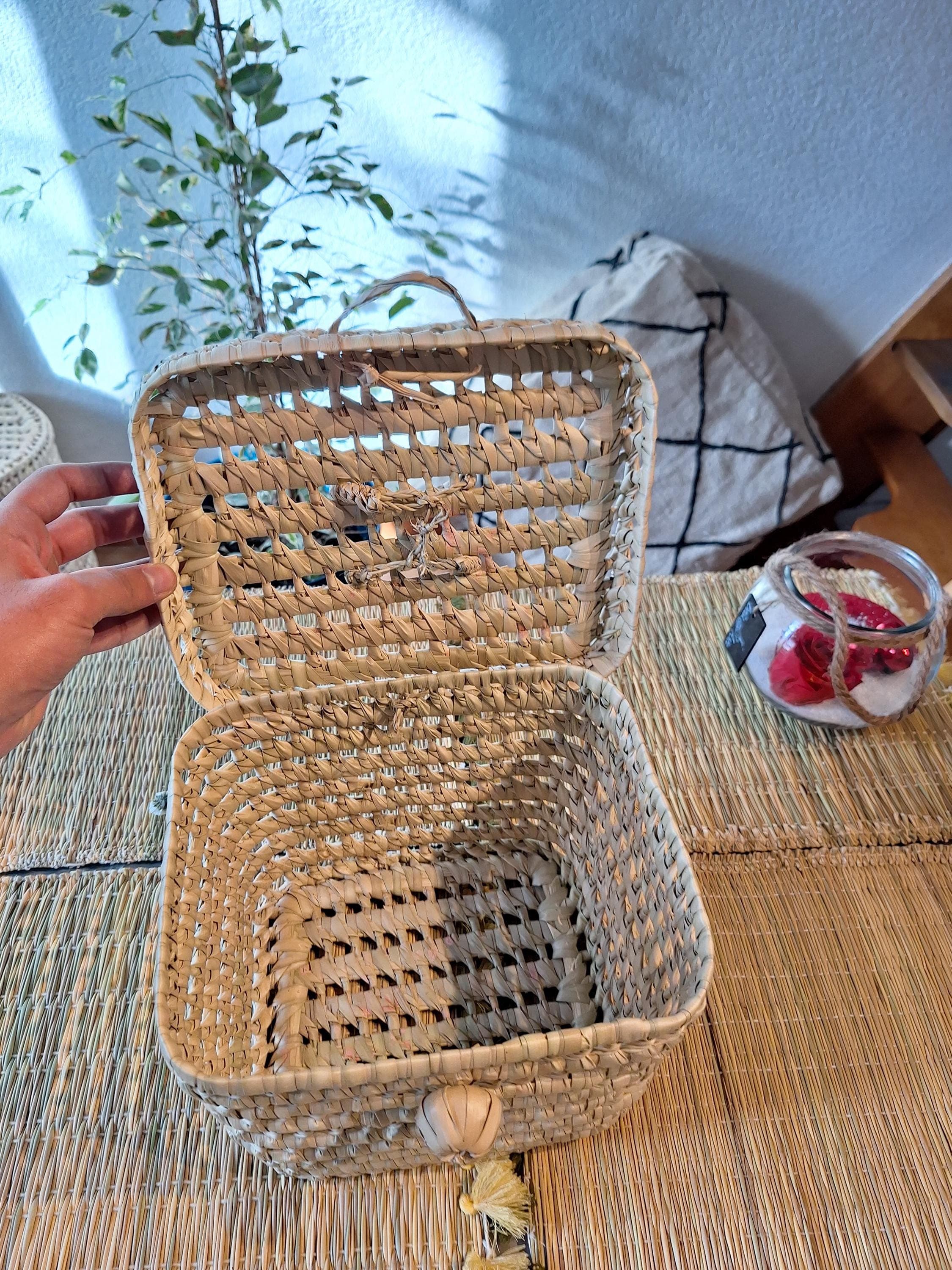 Malles de rangement en osier