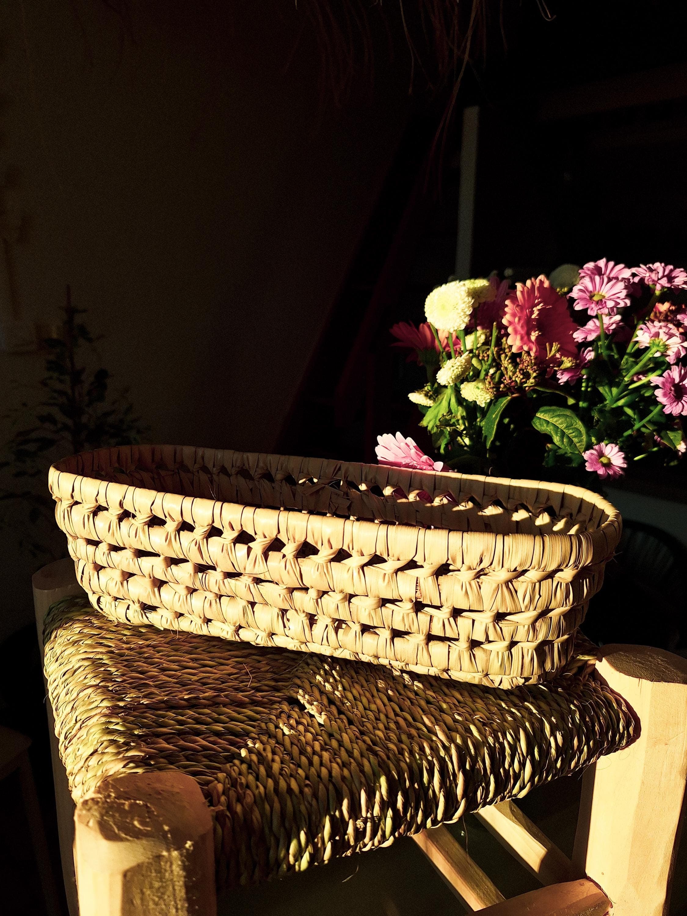 Panier tressé à la main