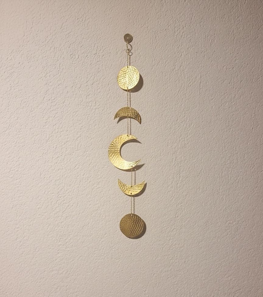 Décoration Murale Phases de Lune en Laiton