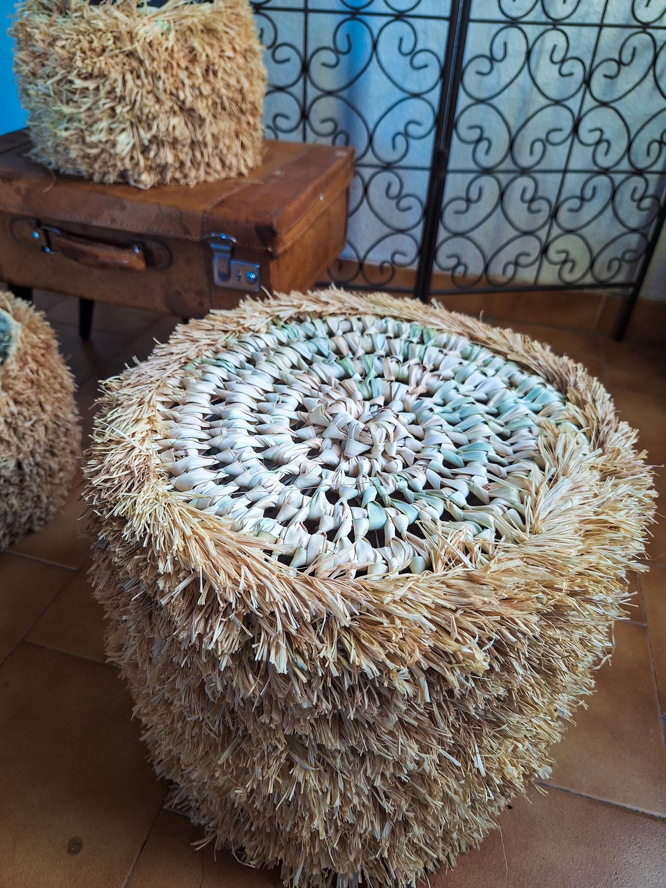 Lot de 3 paniers en osier naturel