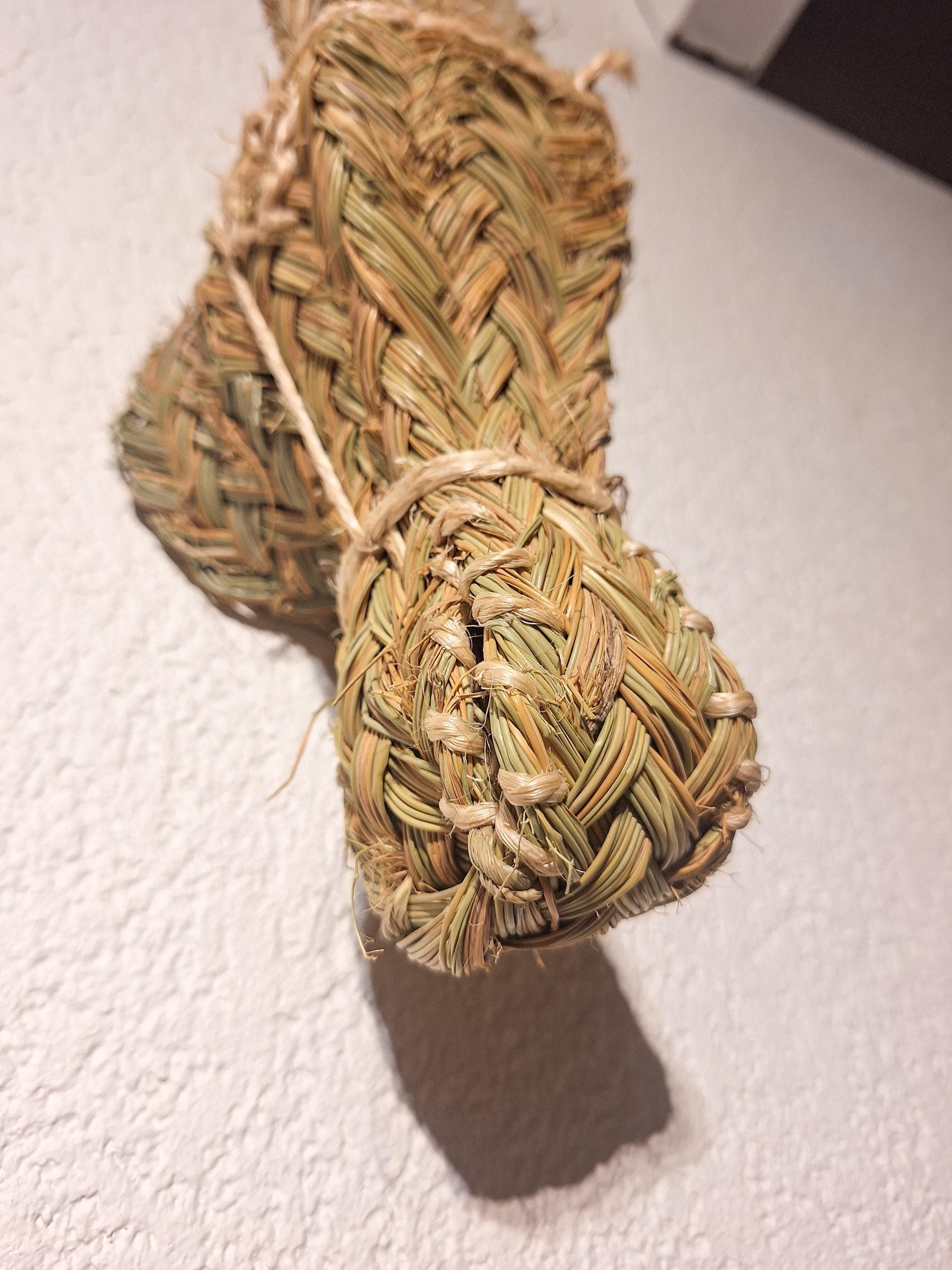 Trophée Mural Tête d'Âne en Paille Tressée