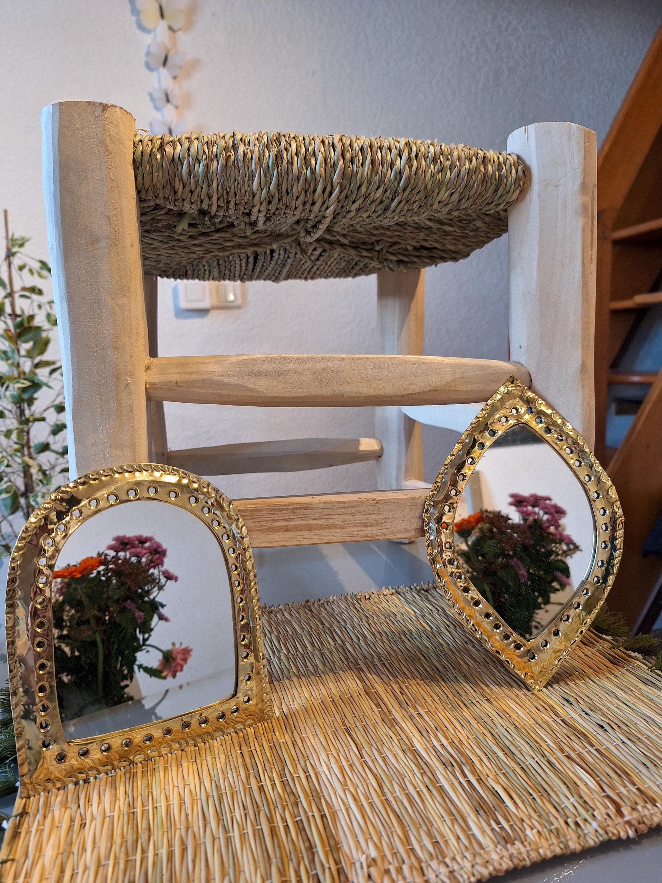 Lot de miroirs artisanaux marocains dorés