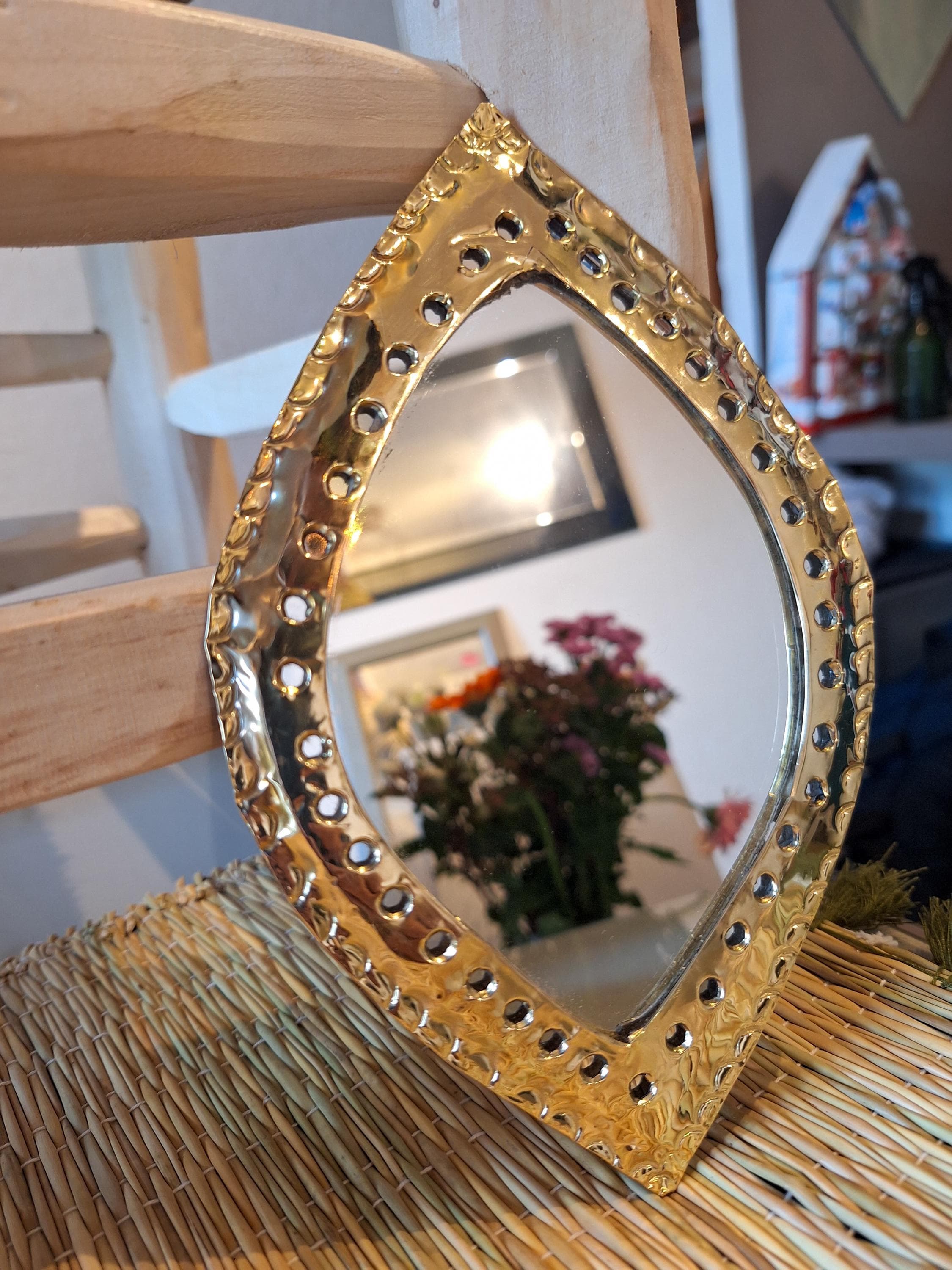 Lot de miroirs artisanaux marocains dorés