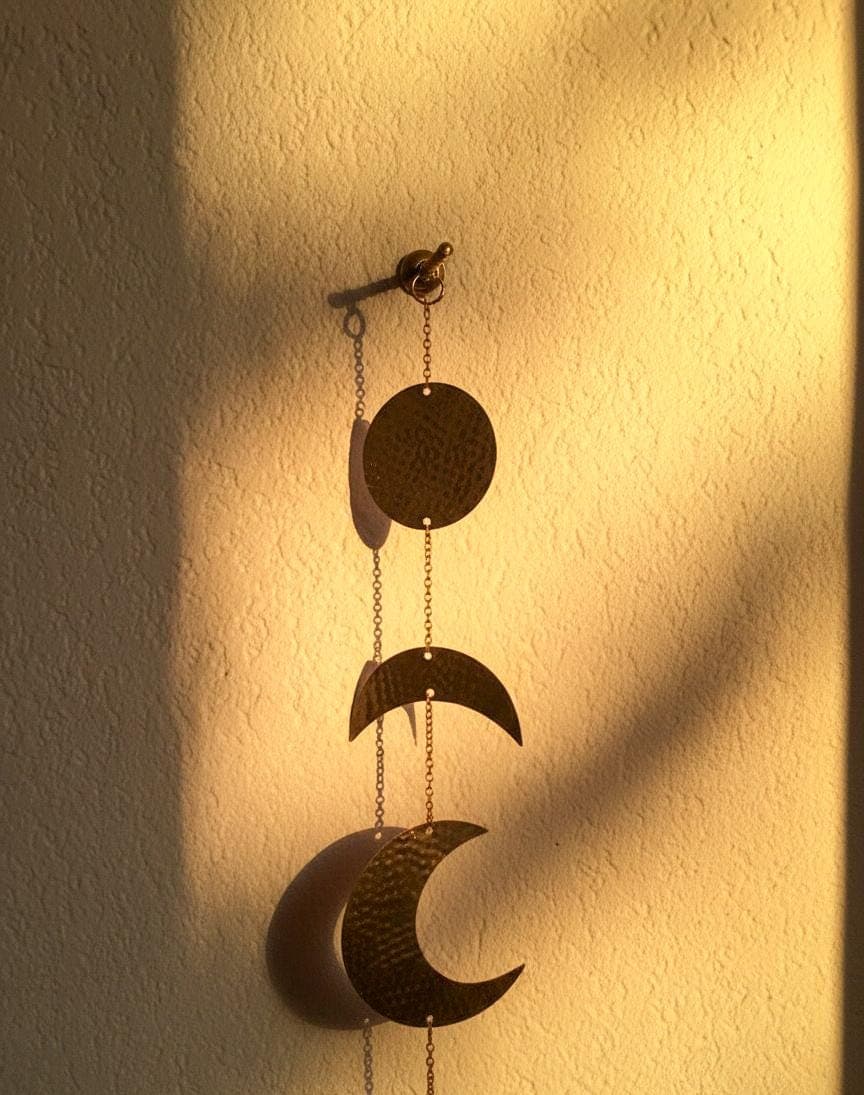 Décoration Murale Phases de Lune en Laiton