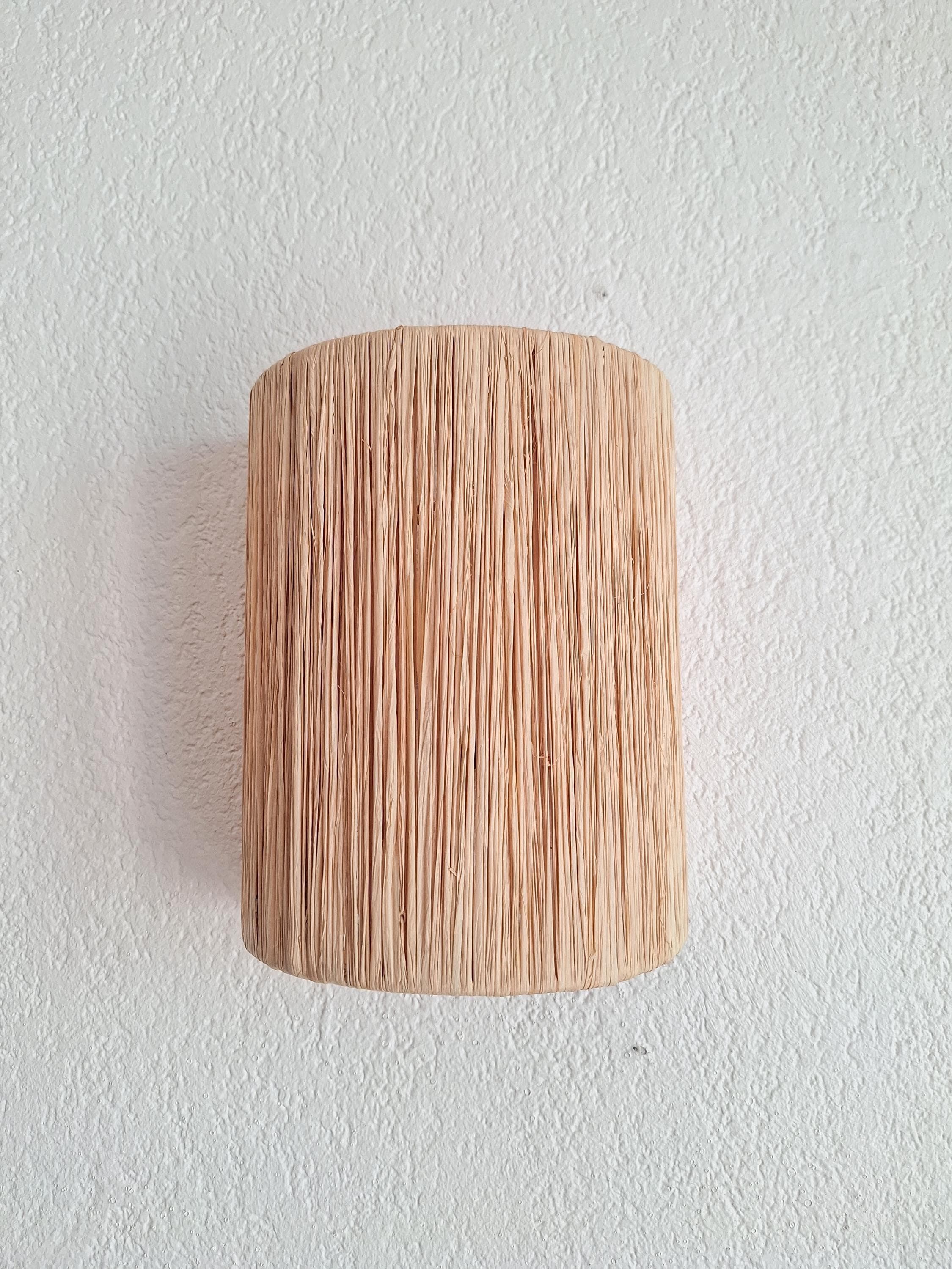 Handmade Raffia Wall Sconce