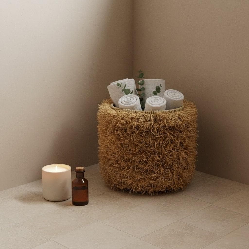 Lot de 3 paniers en osier naturel – Rangement décoratif artisanal – Paniers faits main