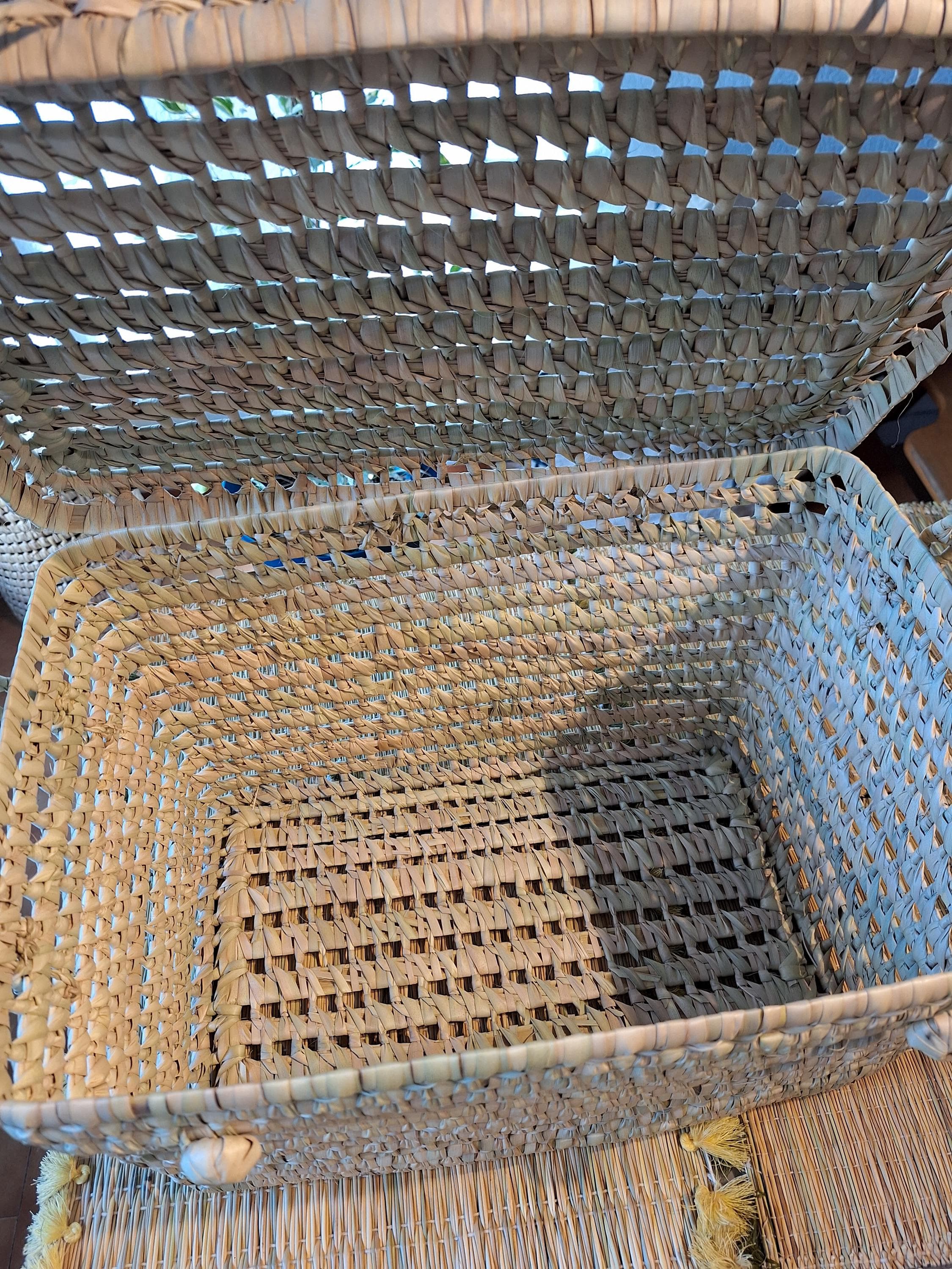 Panier et coffre à jouets en osier