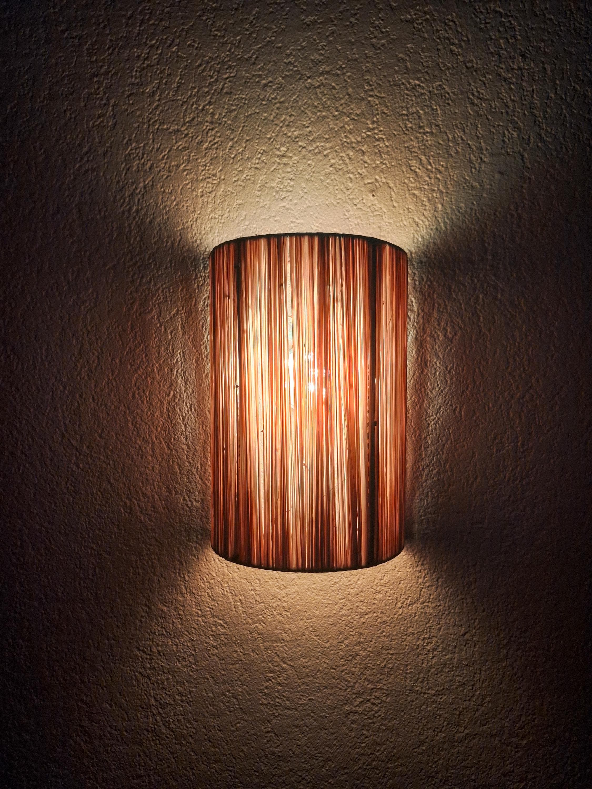 Handmade Raffia Wall Sconce