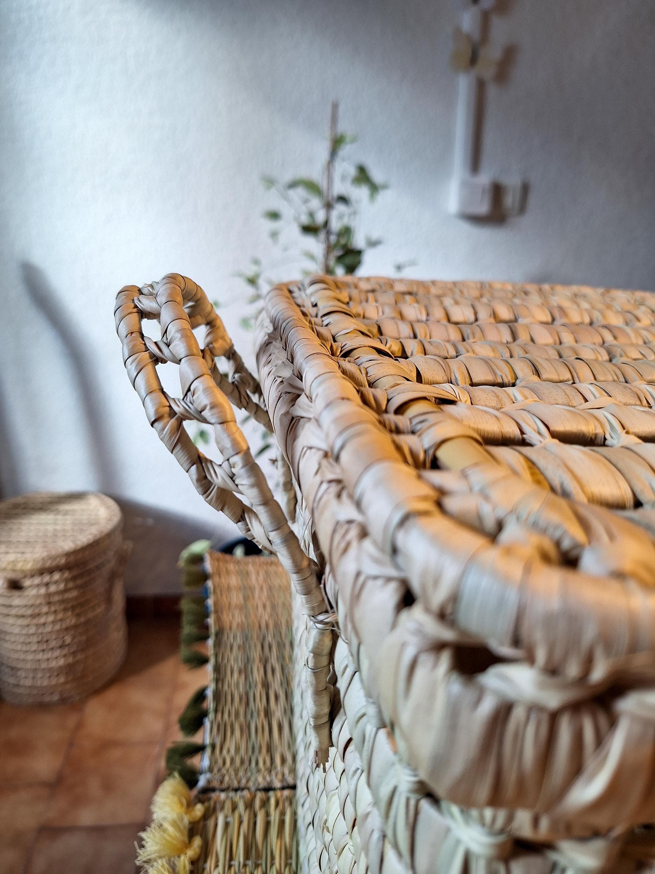 Panier et coffre à jouets en osier