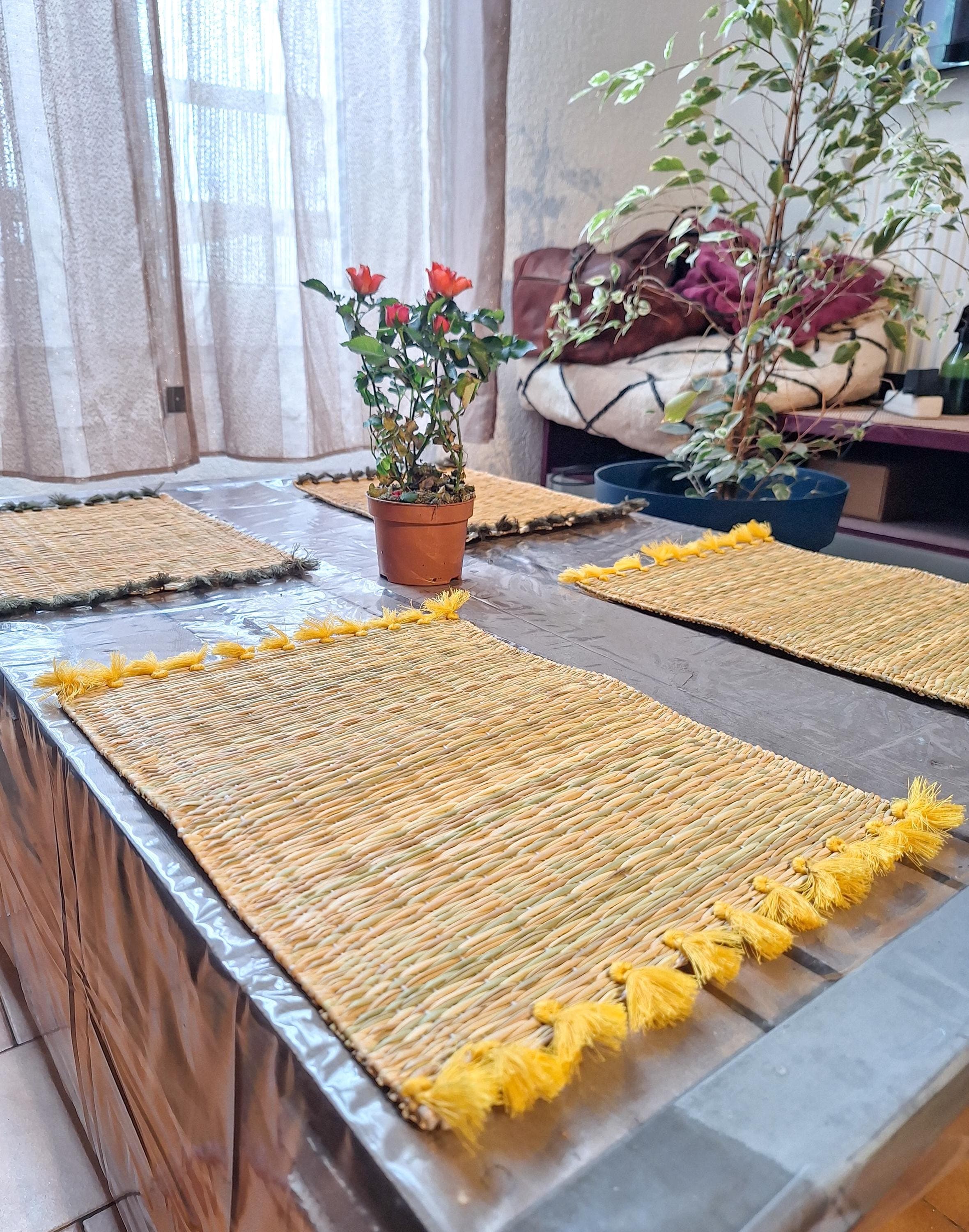 Lot de 2 set de table bohème tissé à la main