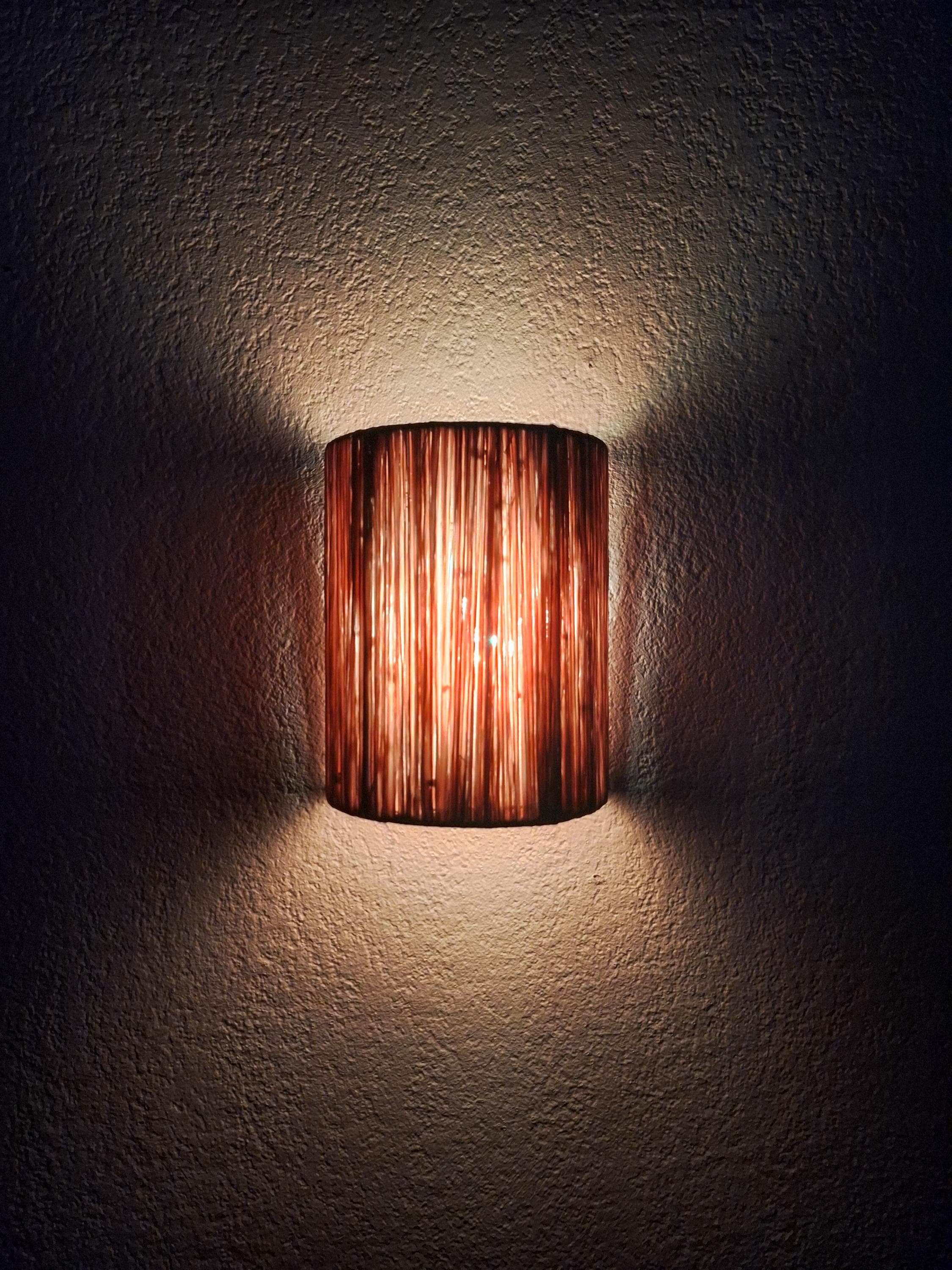Handmade Raffia Wall Sconce