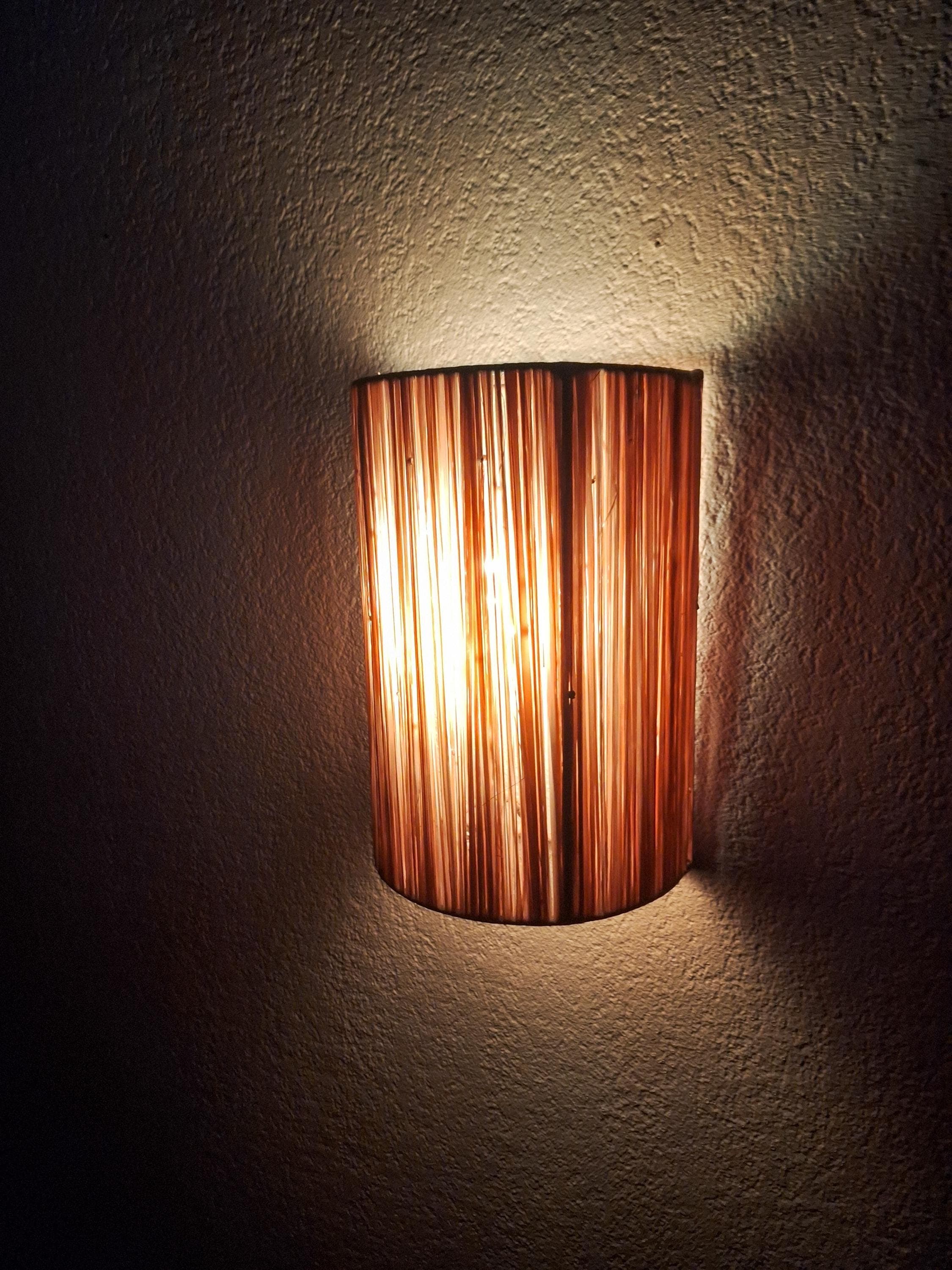 Handmade Raffia Wall Sconce
