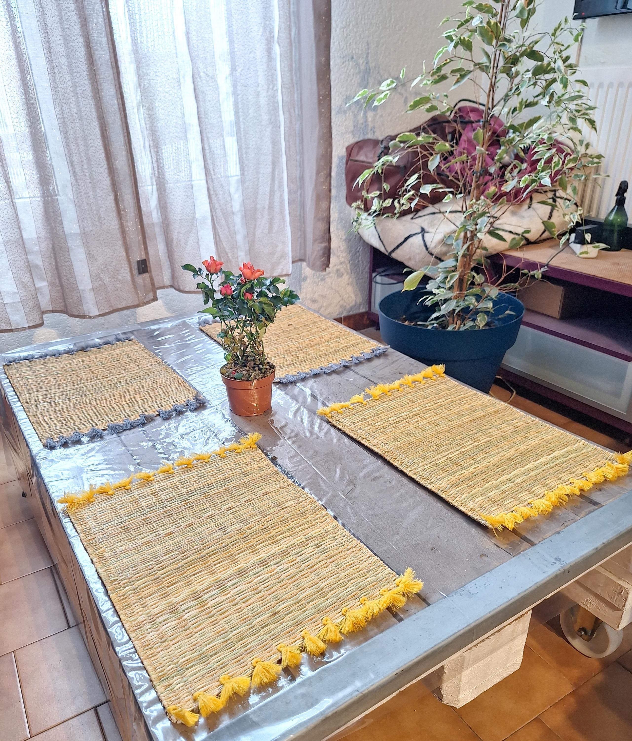 Lot de 2 set de table bohème tissé à la main