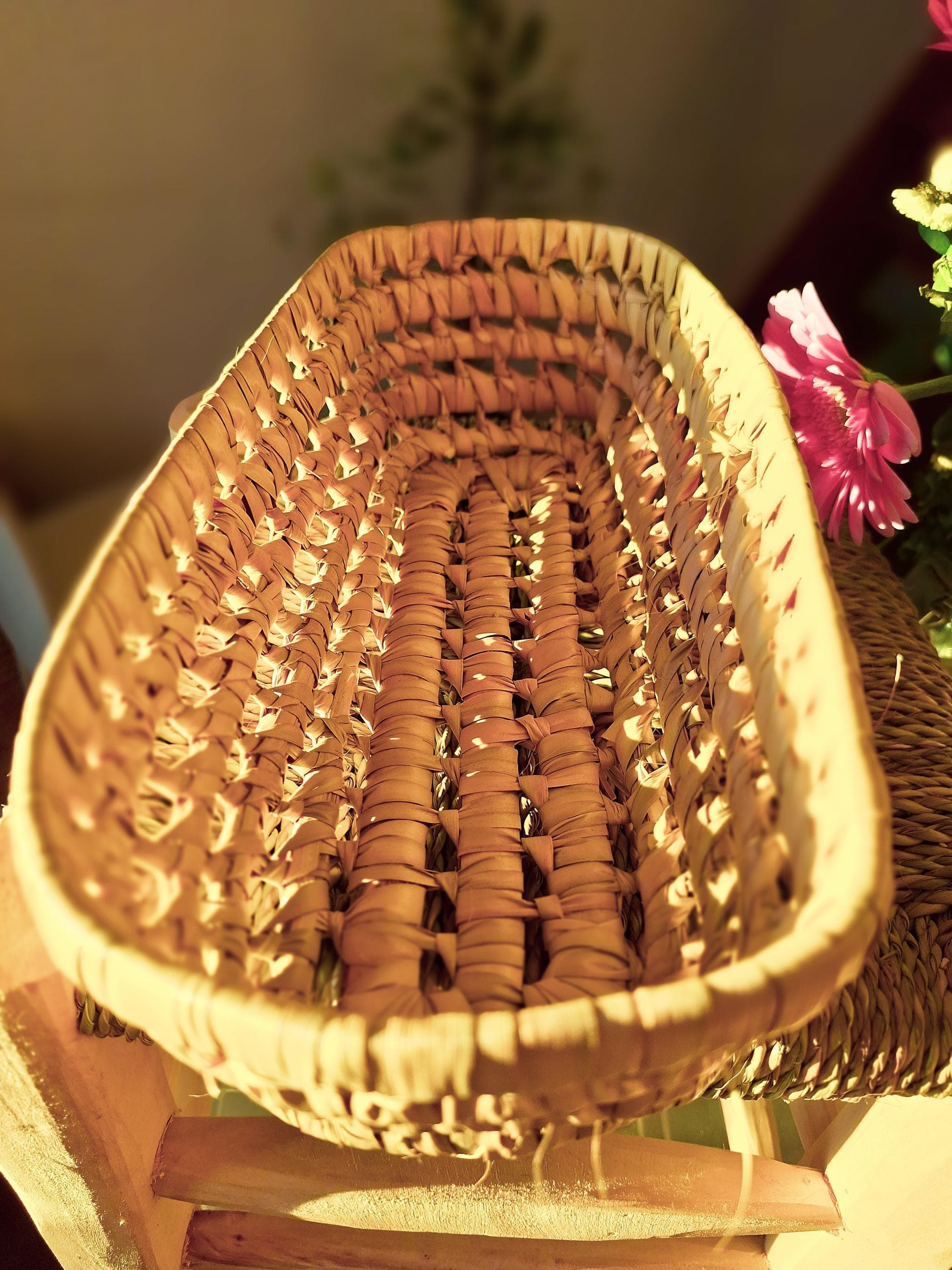 Panier tressé à la main