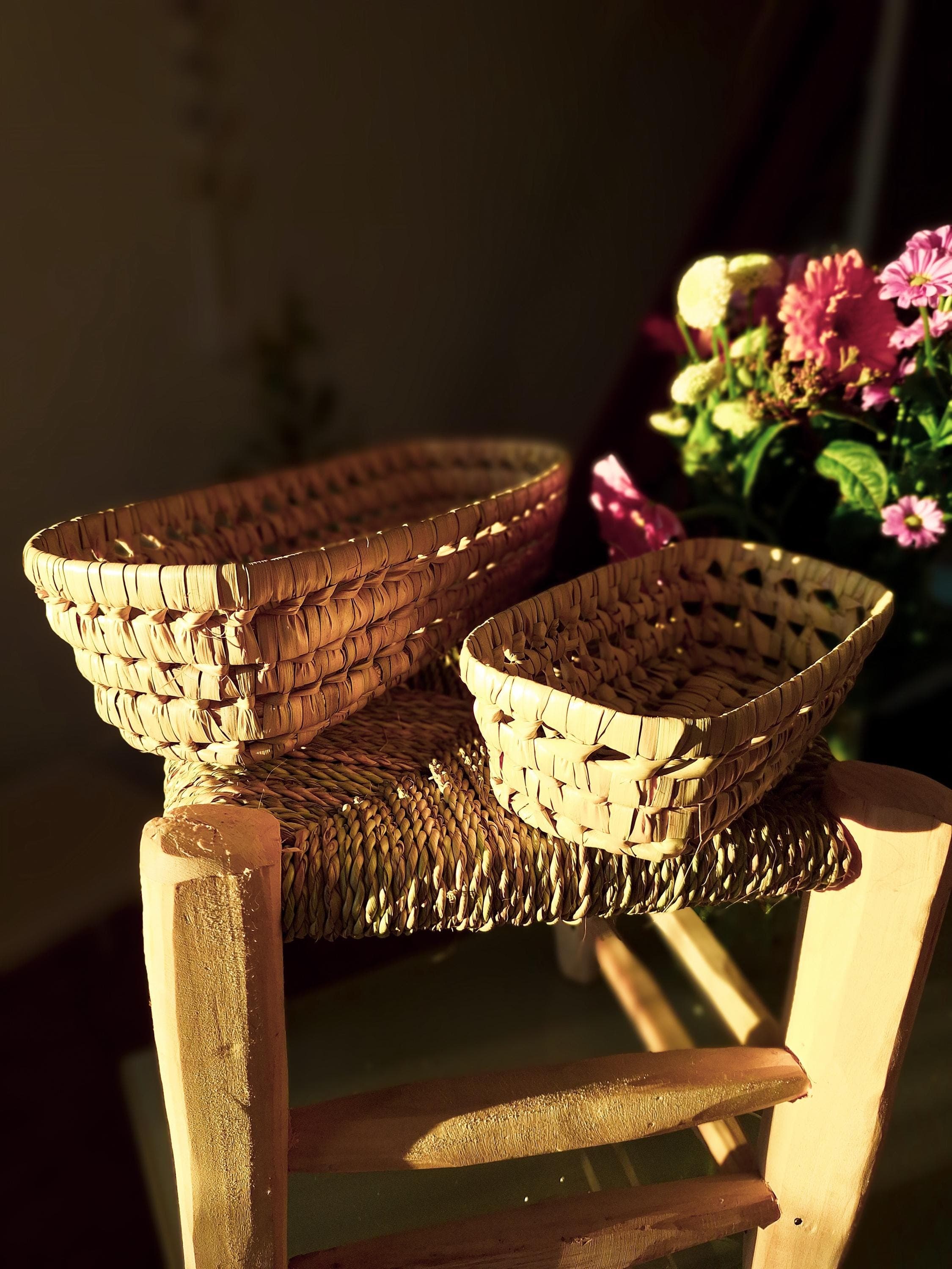 Panier tressé à la main