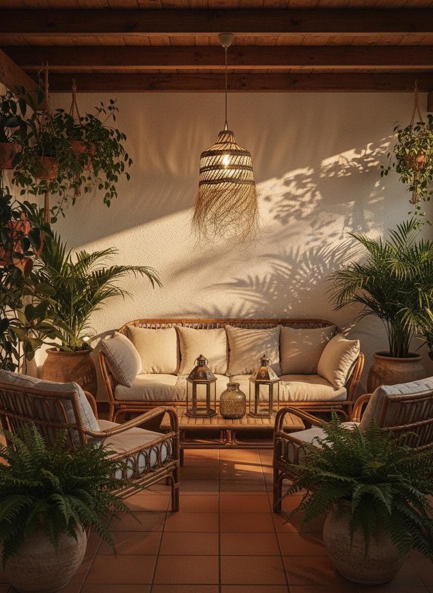 Handmade palm leaf pendant light – Hand-woven straw lampshade