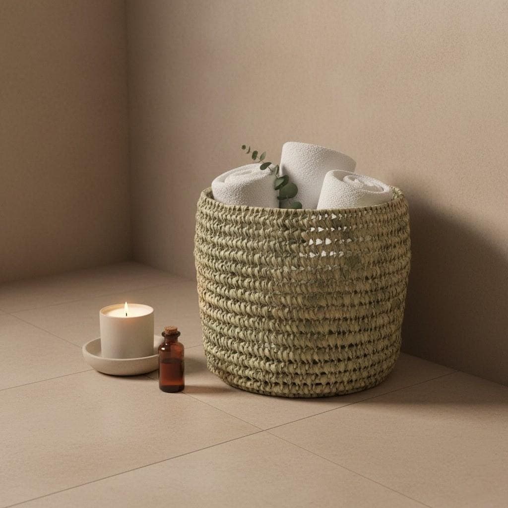 Lot de 3 paniers en osier naturel – Rangement décoratif artisanal faits main