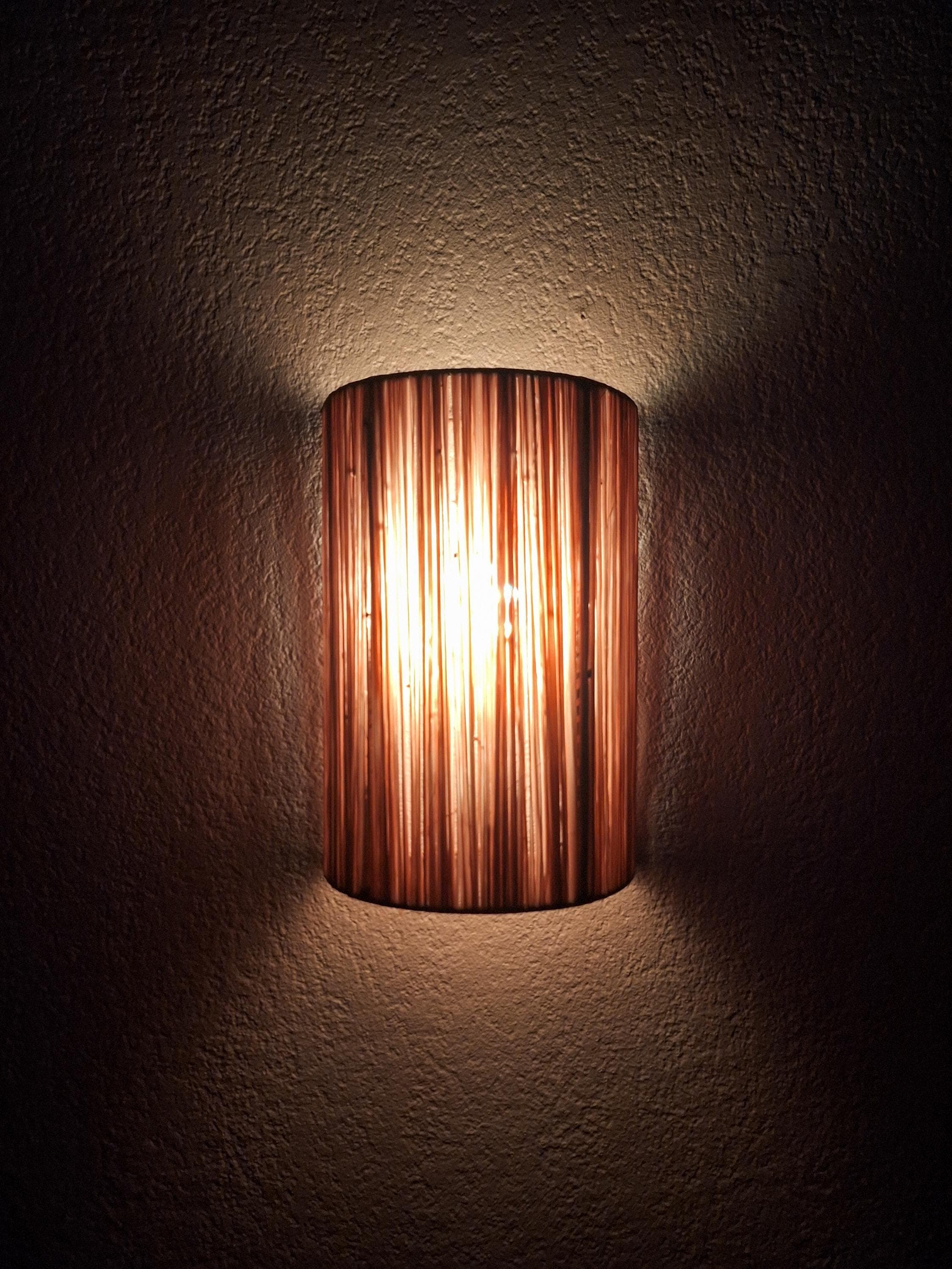 Handmade Raffia Wall Sconce