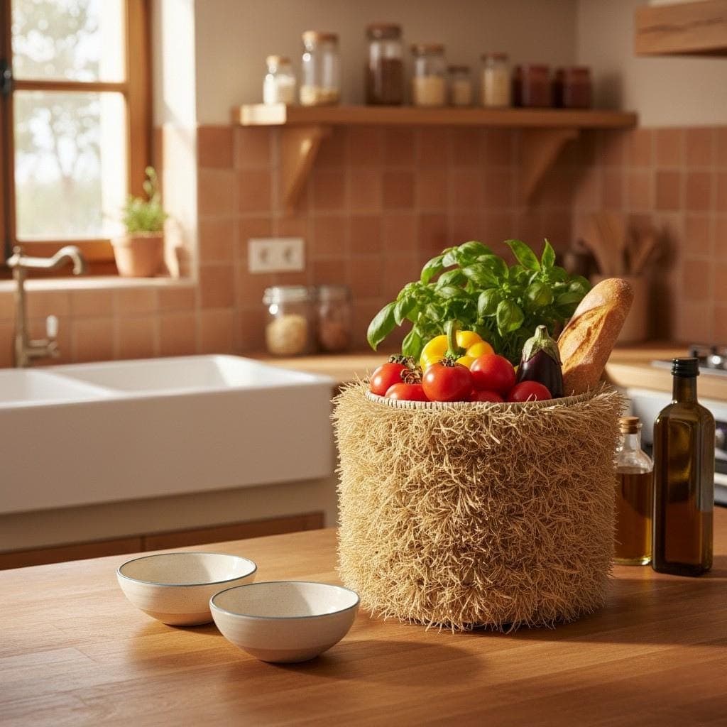 Lot de 3 paniers en osier naturel – Rangement décoratif artisanal – Paniers faits main