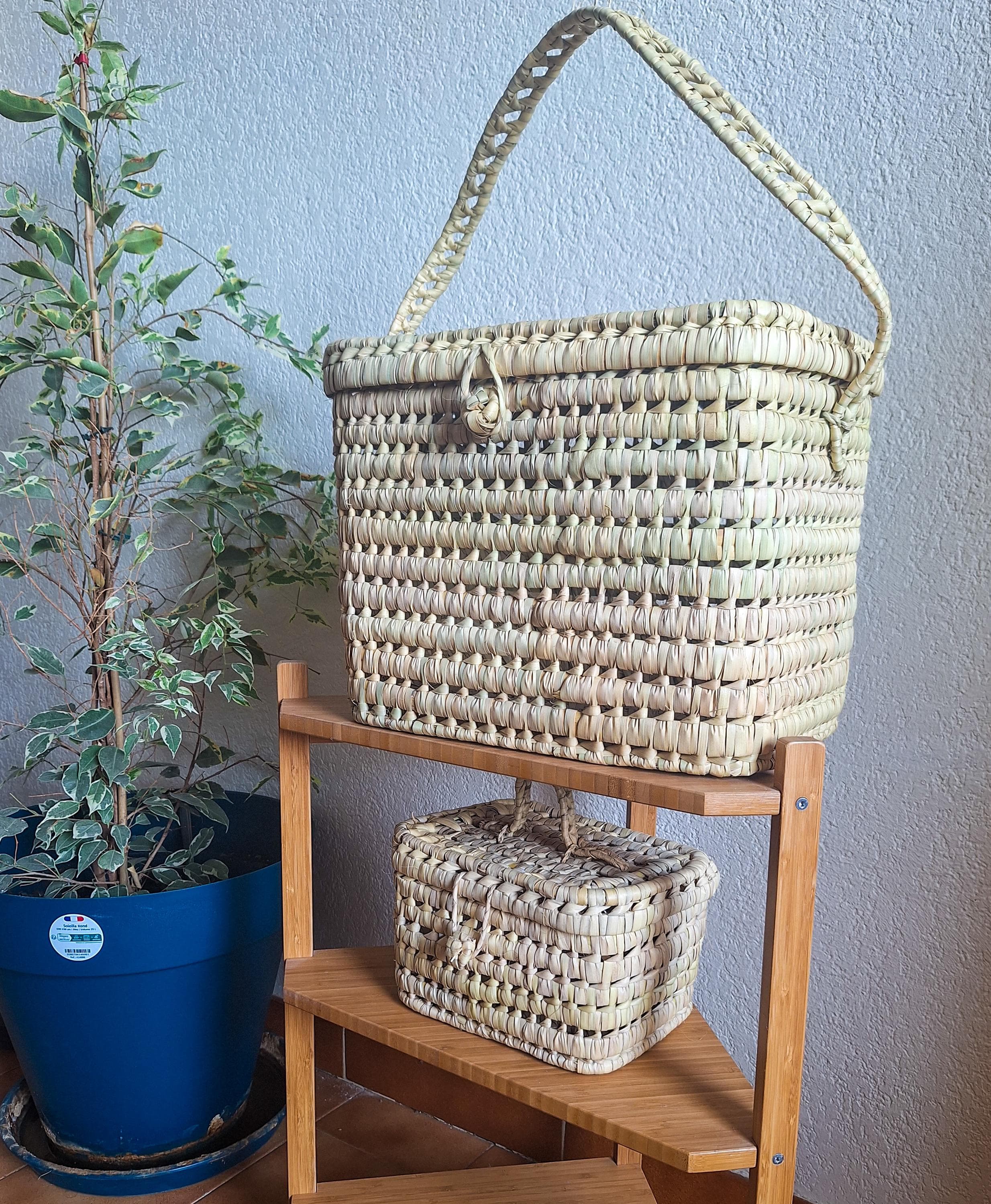 Malle de rangement artisanal en osier