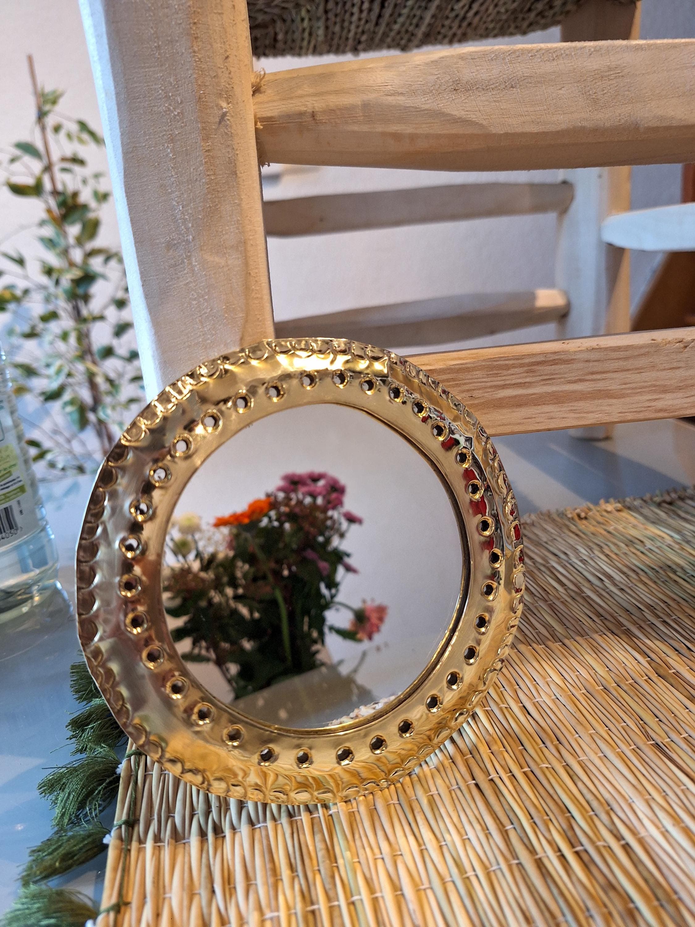 Lot de miroirs artisanaux marocains dorés