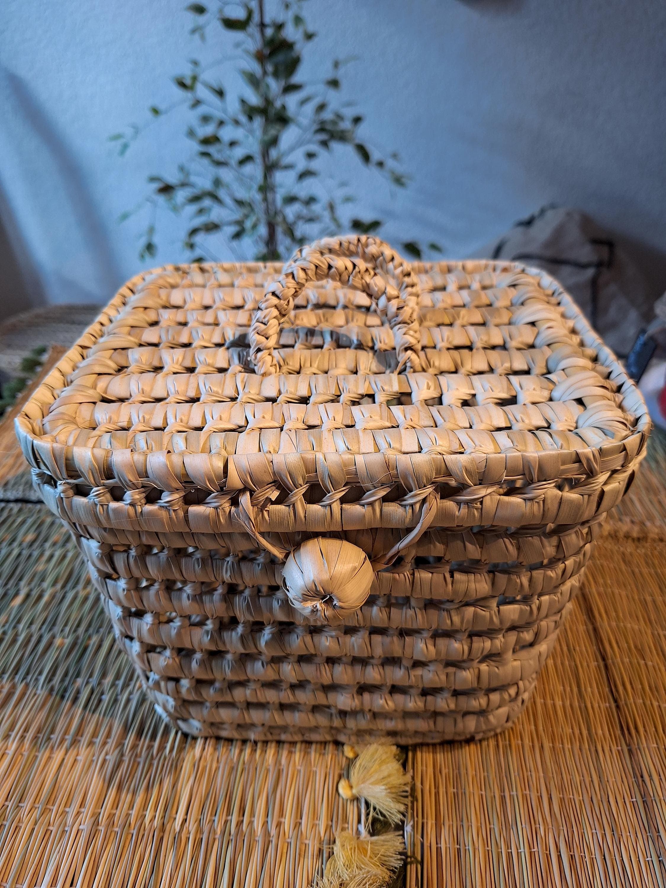 Malles de rangement en osier