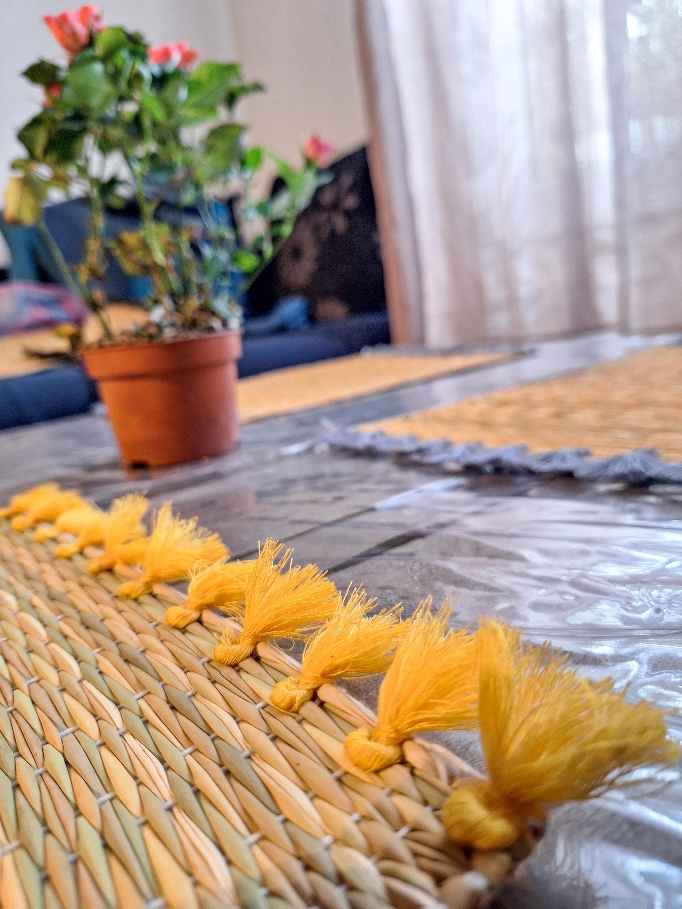 Lot de 2 set de table bohème tissé à la main