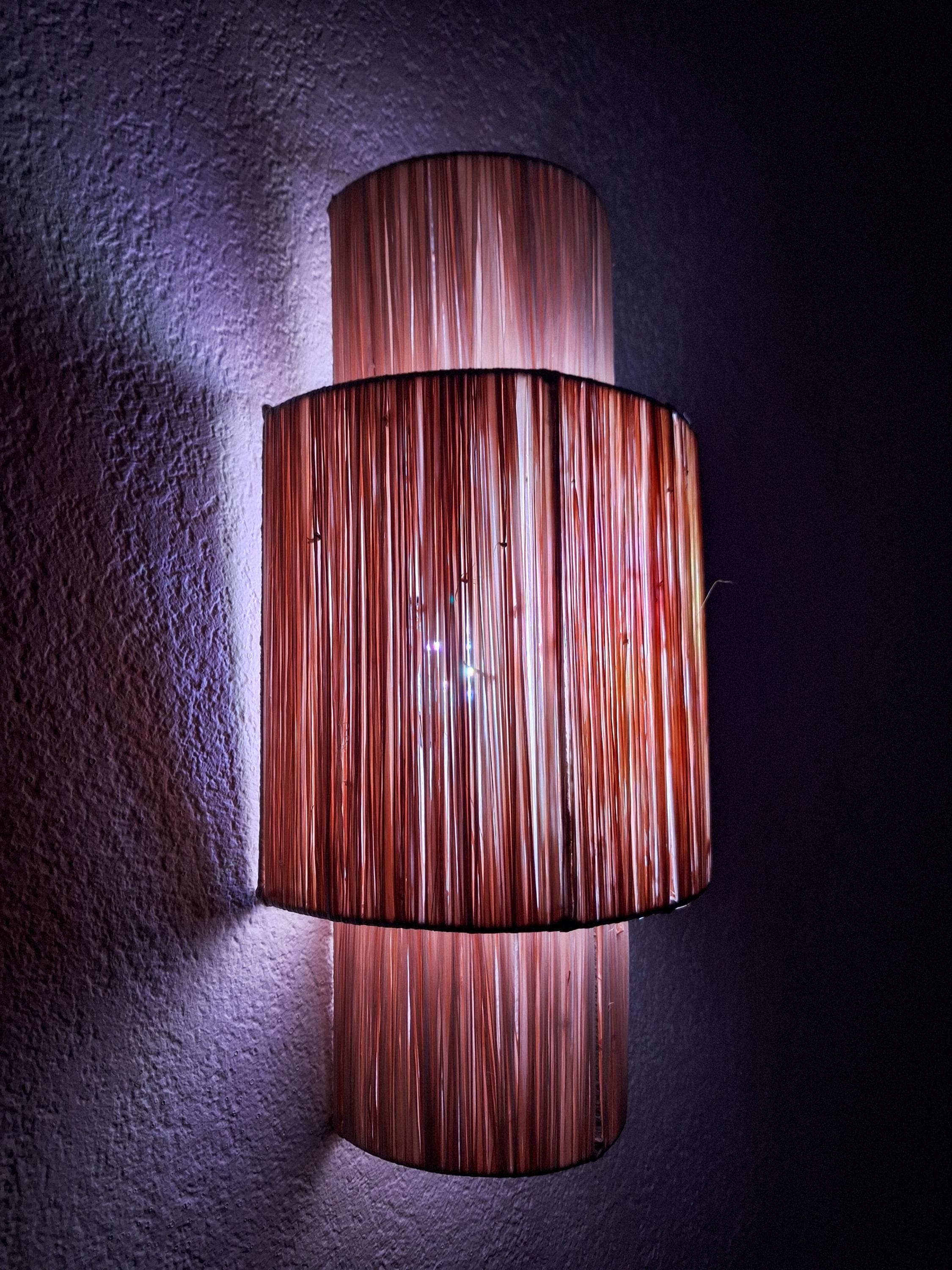 Applique Murale Raphia Fait Main