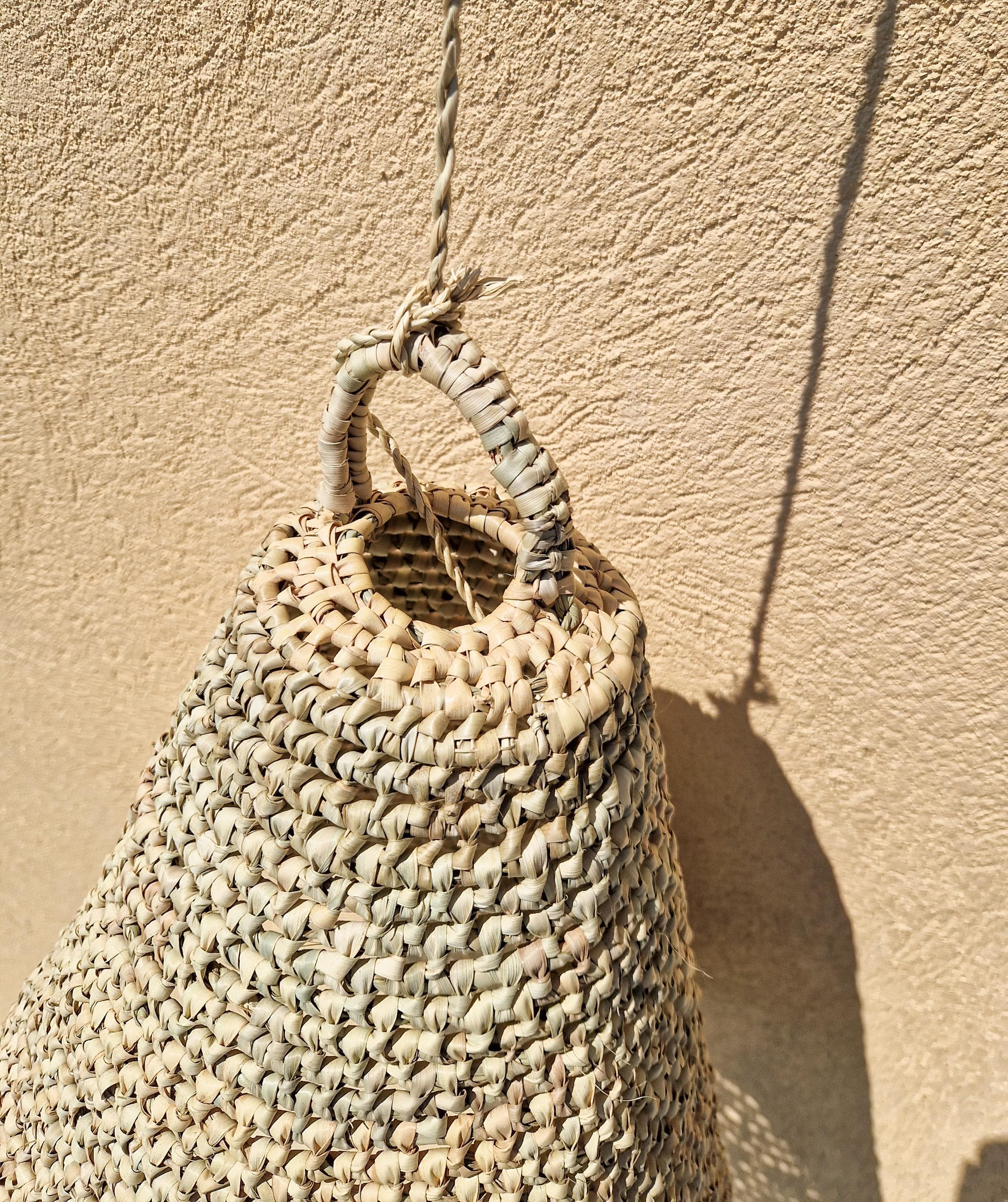 Suspension Conique Feuille de Palmier