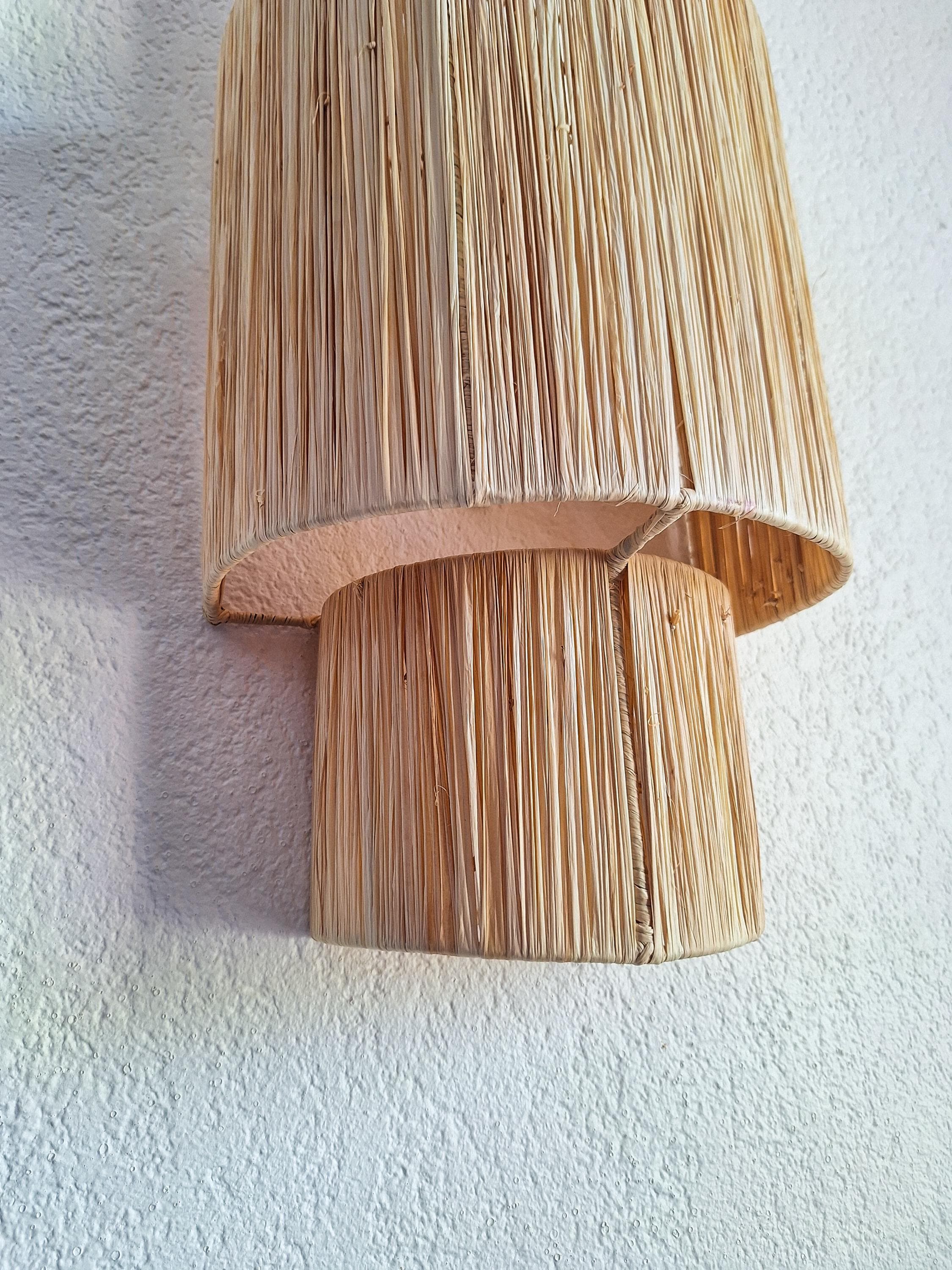 Applique Murale Raphia Fait Main