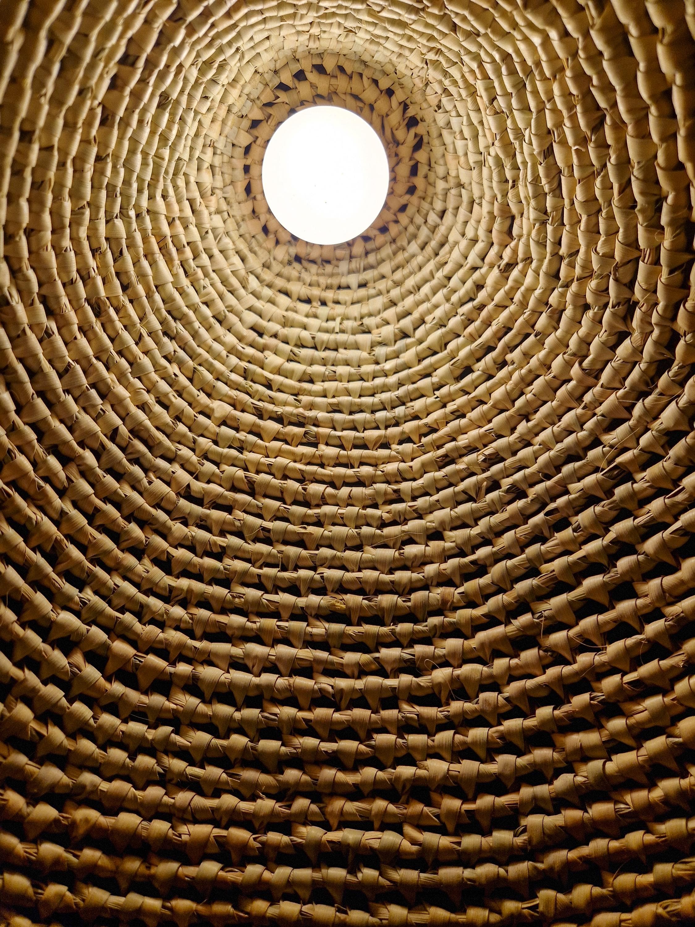 Suspension Conique Feuille de Palmier