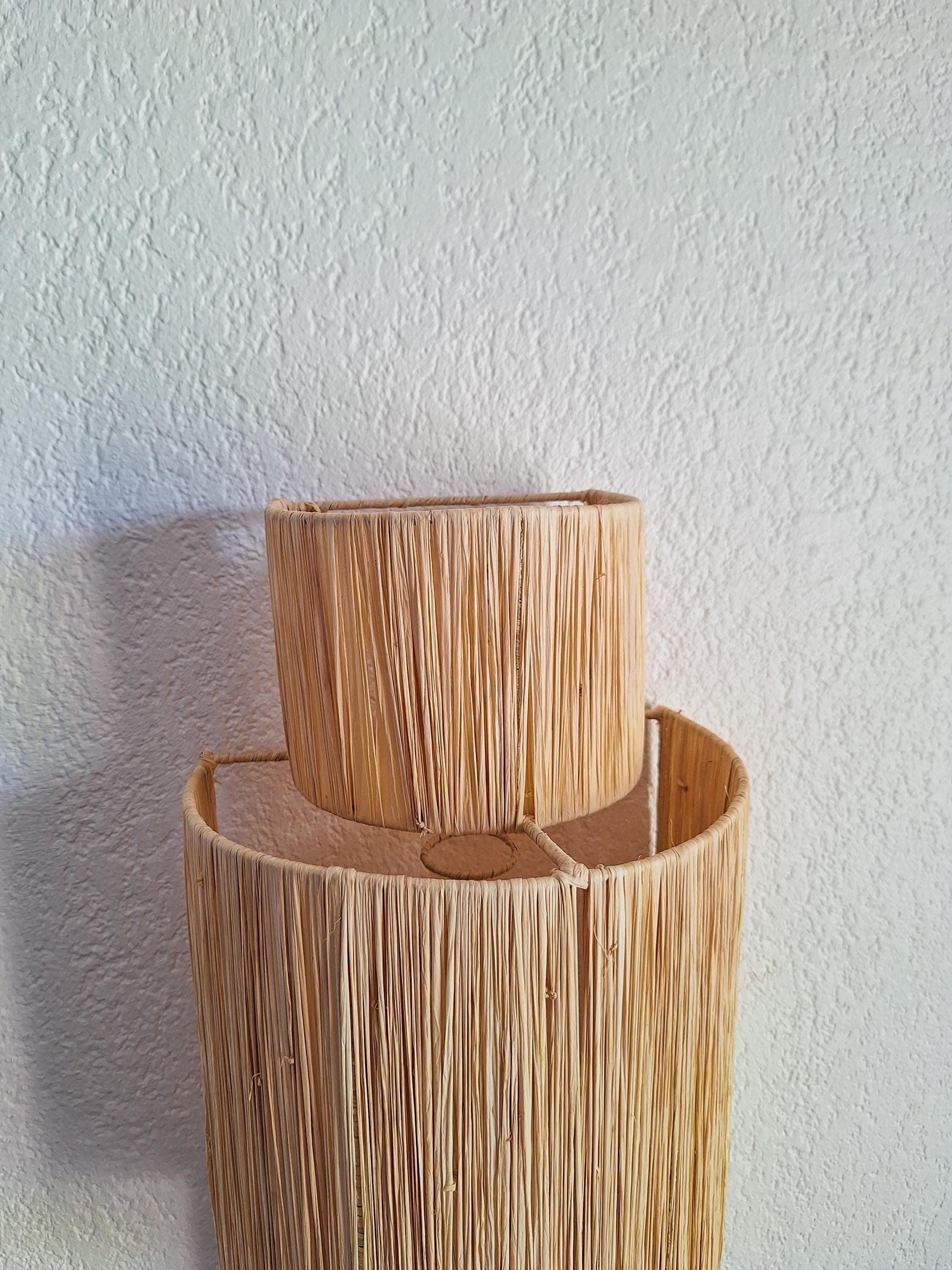 Applique Murale Raphia Fait Main