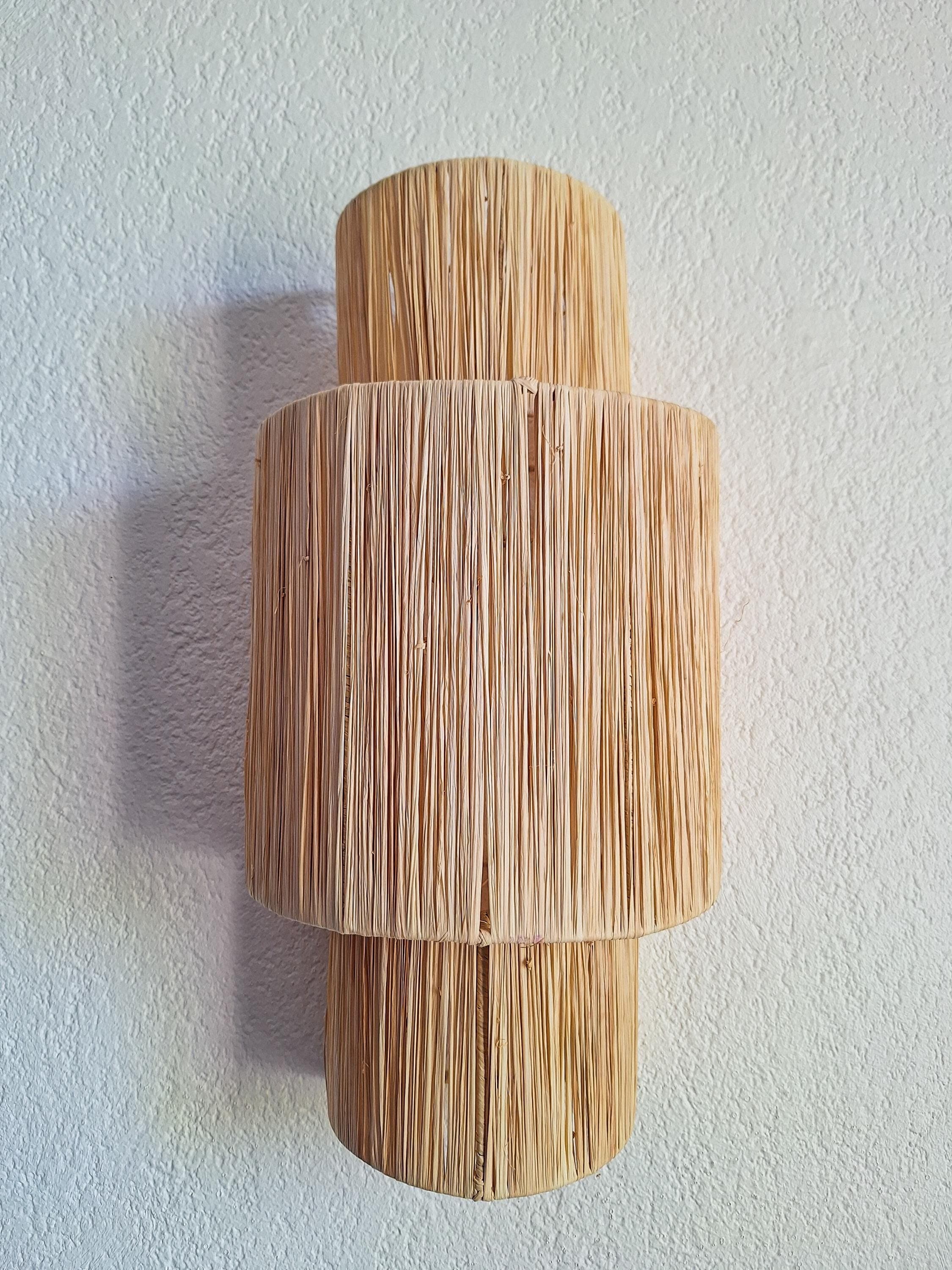 Applique Murale Raphia Fait Main